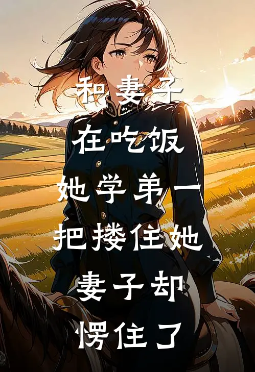 和妻子在吃饭，她学弟一把搂住她，妻子却愣住了