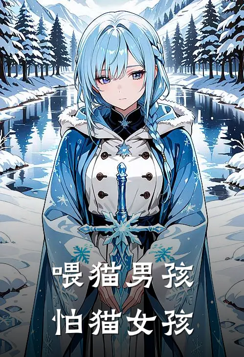 喂猫男孩怕猫女孩