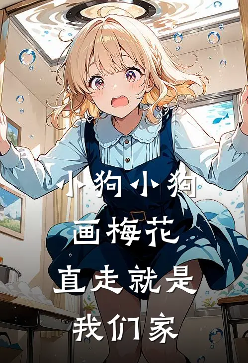 小狗小狗画梅花,直走就是我们家