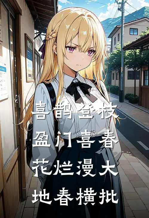 喜鹊登枝盈门喜 春花烂漫大地春横批